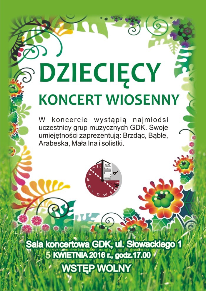 Plakat internet Dziecięcy koncert wiosenny